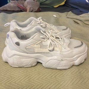 Chunky white sneakers